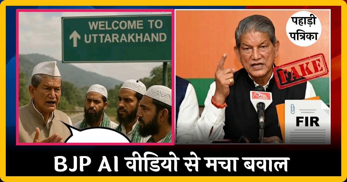 देवभूमि बनेगी मजारभूमि? BJP AI वीडियो से हरीश रावत पर हमला, हरदा का FIR धमकी — Politics news photo