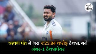 Rishabh Pant : उत्तराखंड के सबसे बडे टेक्सपेयर बने ऋषभ पंत, 23.84 करोड रुपए का भरा टैक्स