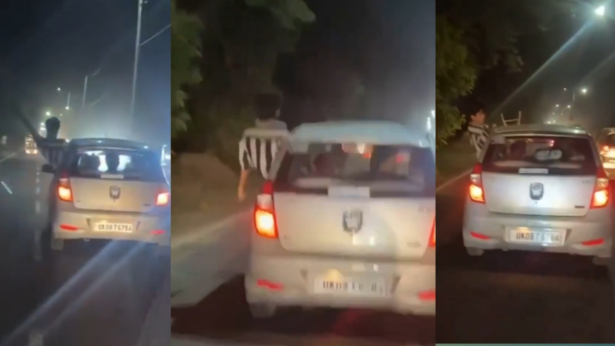 Viral Video : उत्तराखंड में युवकों की खतरनाक ड्राइविंग का कहर, तेज़ रफ्तार में कार दौड़ाई, सड़कों पर बेखौफ स्टंटबाजी