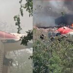गुजरात में प्लेन क्रैश का दिल दहला देने वाला मंजर, सामने आया खौफनाक वीडियो