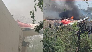 गुजरात में प्लेन क्रैश का दिल दहला देने वाला मंजर, सामने आया खौफनाक वीडियो