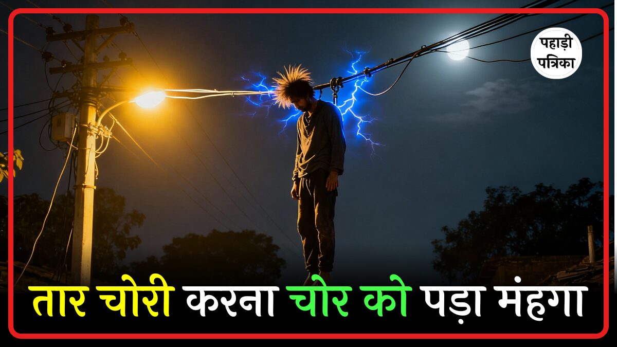 उत्तराखंड: तारों पर झूलता नजर आया चोर, बिजली कर्मचारियों में मचा हड़कंप