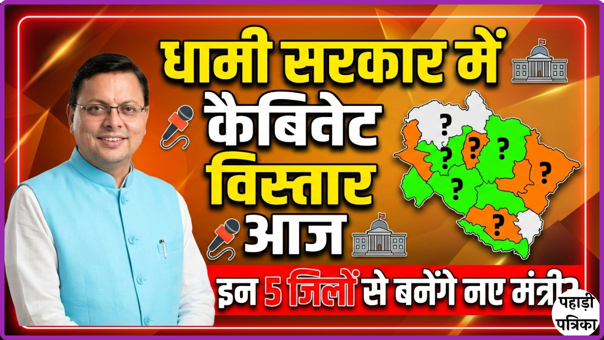 धामी सरकार का कैबिनेट विस्तार आज: राजभवन में शपथ, इन 5 जिलों से 5 नए मंत्री