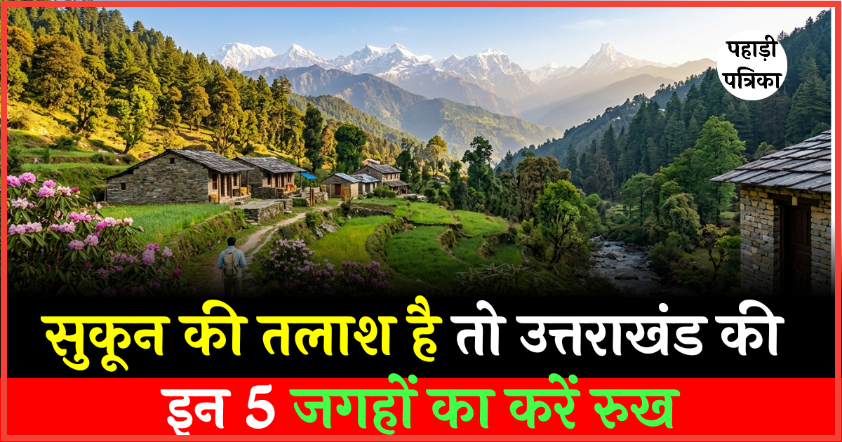 गर्मियों में उत्तराखंड की शांत जगहें: सुकून की तलाश है तो इन 5 जगहों का करें रुख